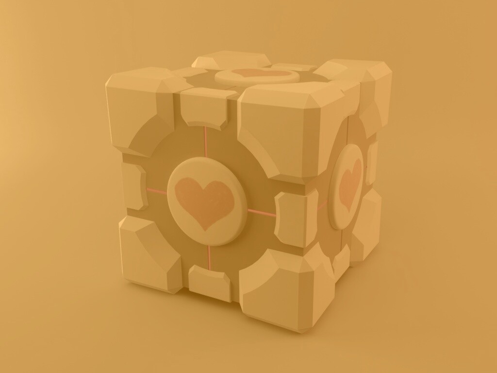 Взвешенный куб-компаньон обои