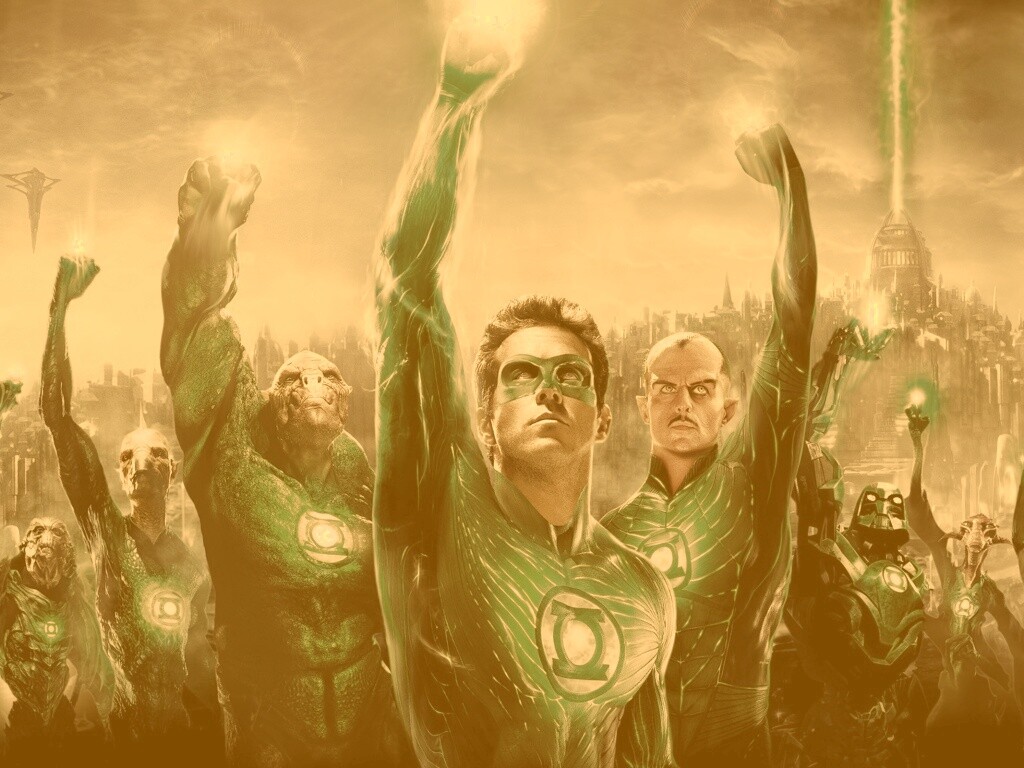 Зеленый фонарь обои