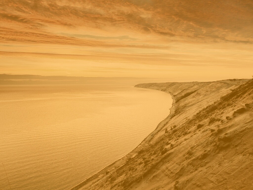 Море на закате обои