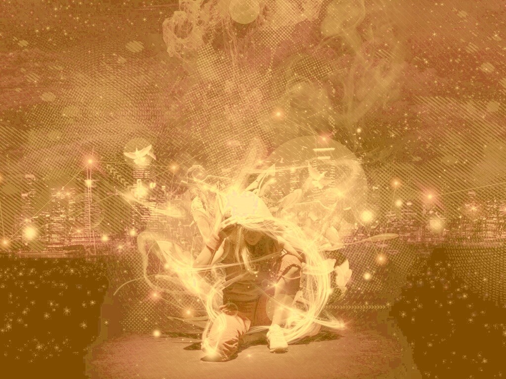 Фристайл арт с танцующей девушкой обои