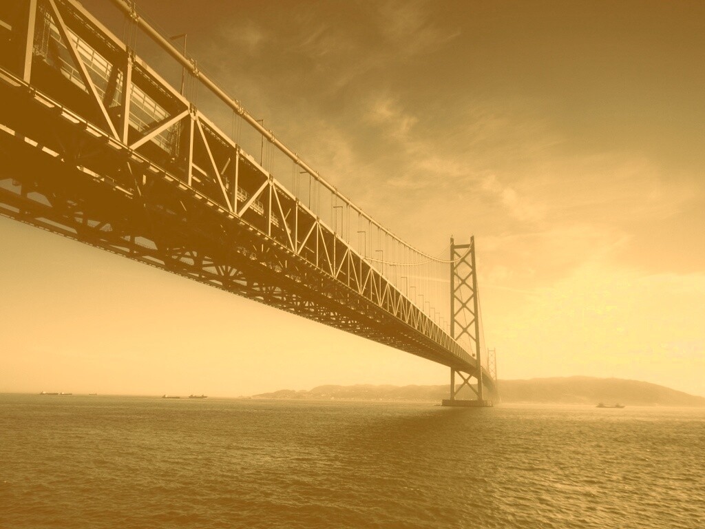 Мост Akashi Kaikyo в Японии обои