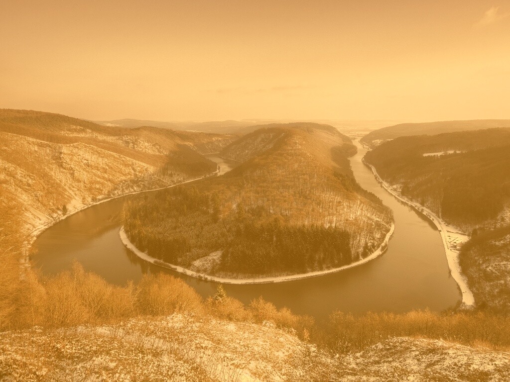 Изгиб реки обои