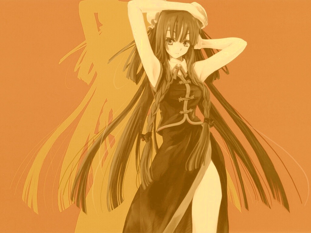 Девушка в чёрном обои