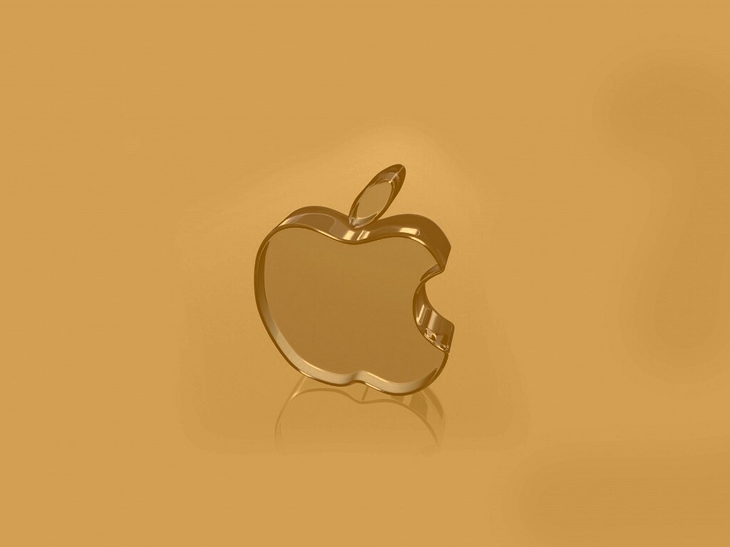 Стеклянный логотип Apple обои