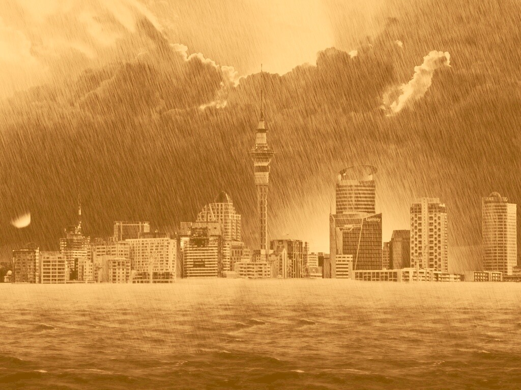 Гроза над городом обои