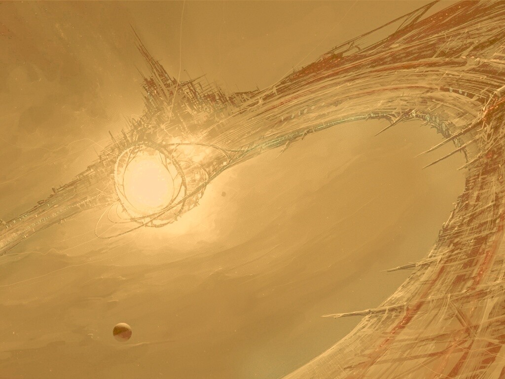 Зловещая космическая станция обои