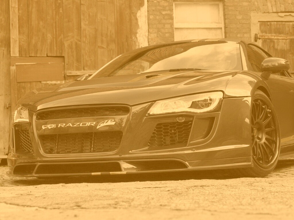 Черная Audi R8 обои