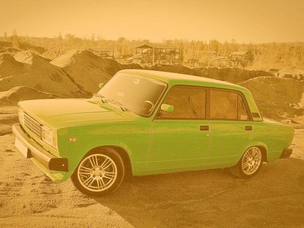 Кислотные жигули обои