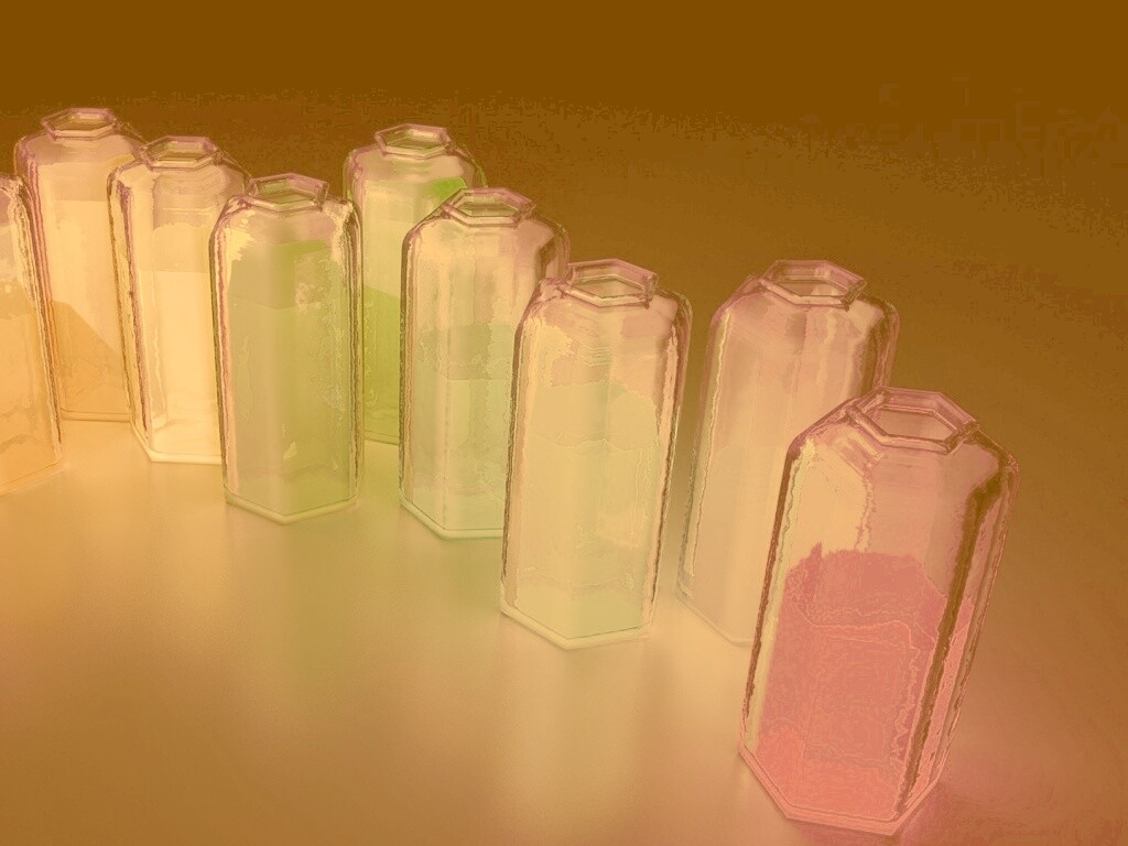 Баночки с цветными жидкостями обои
