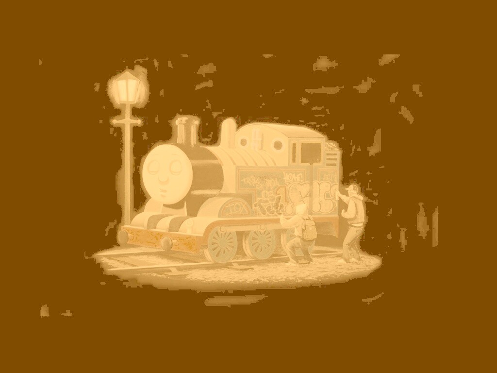 Паровозик для граффити обои