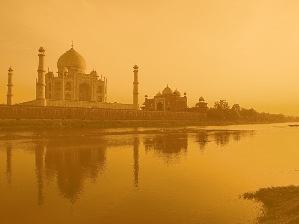 Тадж Махал в сумерках обои
