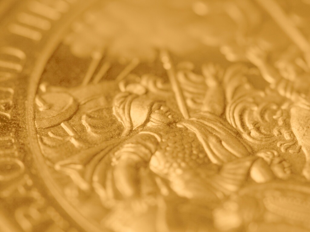 Монета в макро обои