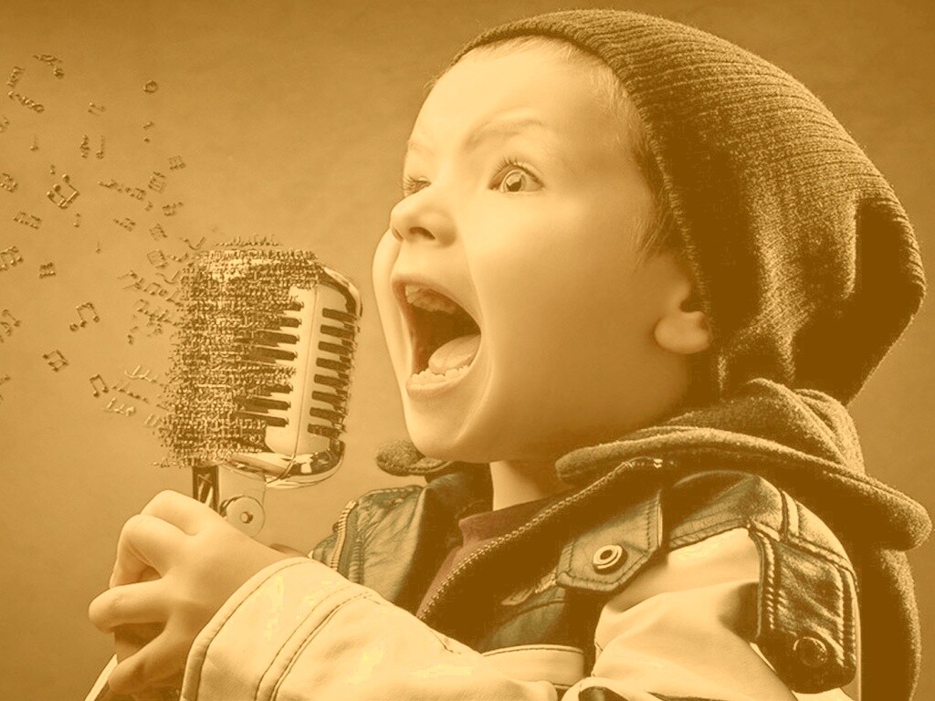 Экспрессивный певец обои