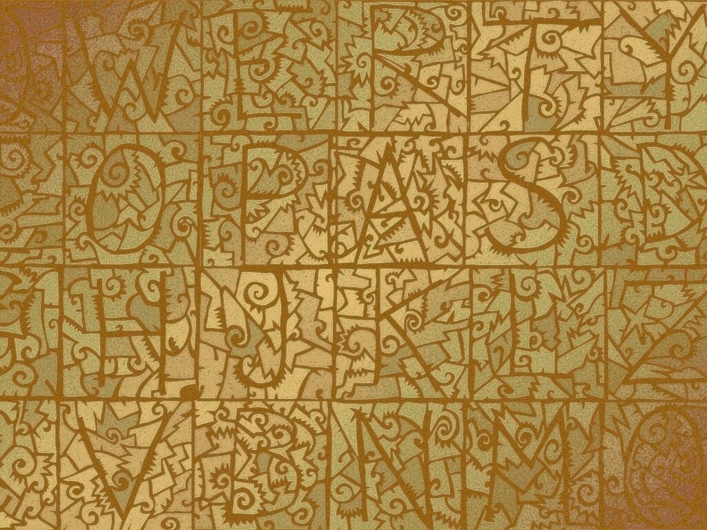 Витражные буквы обои