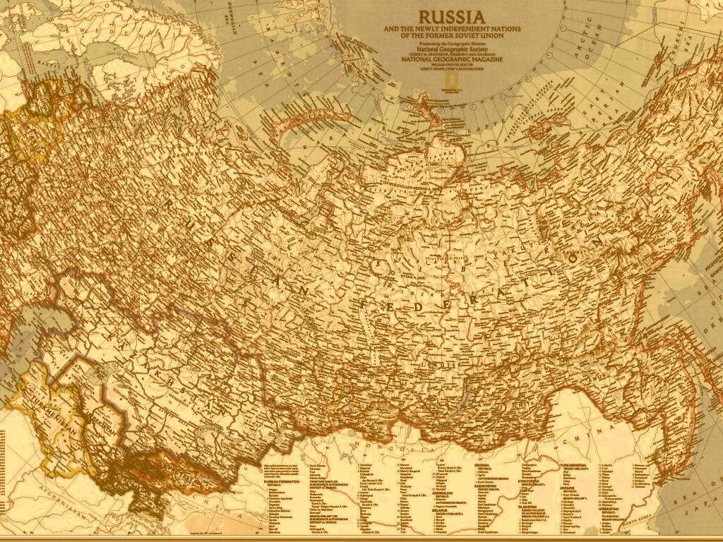 Карта России обои