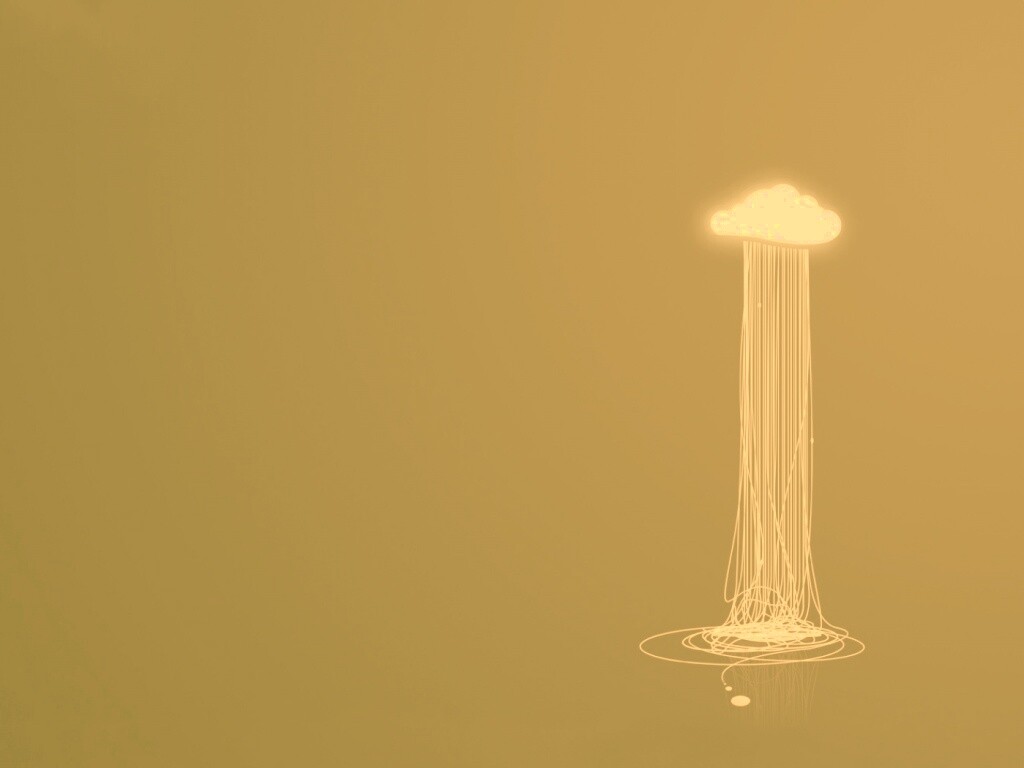 Тучка изливается нитями обои