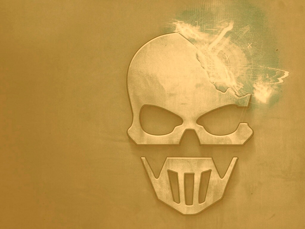 Контур стального черепа обои