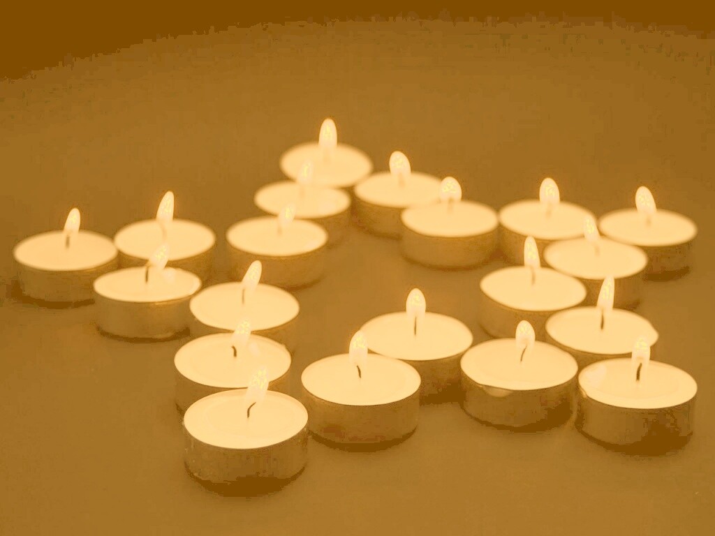 Звезда из свечек обои