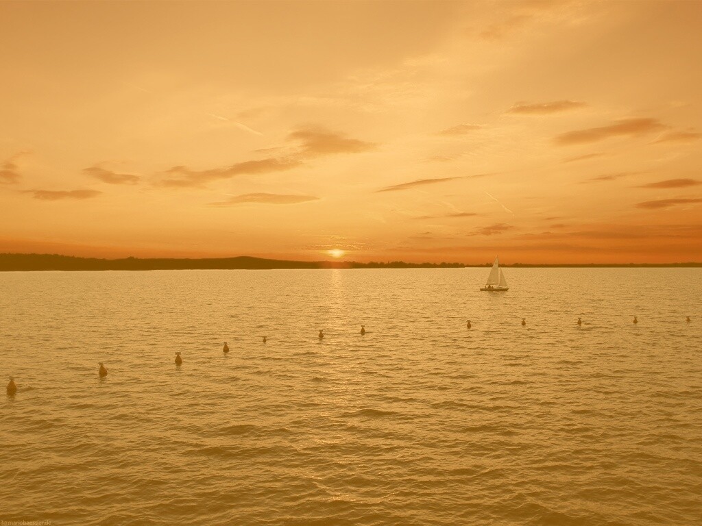 Морской закат обои