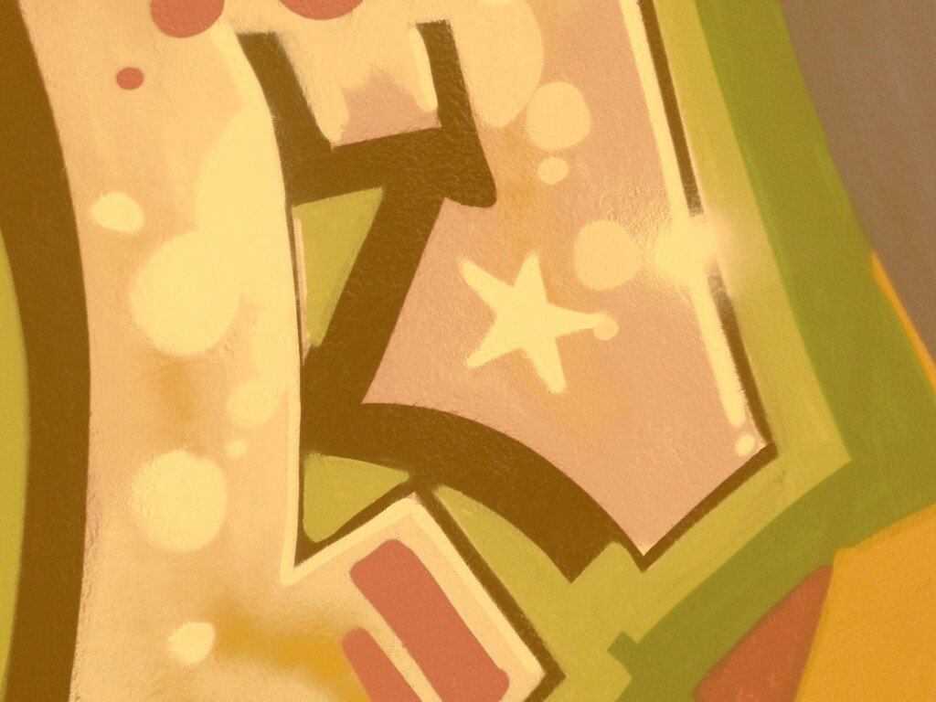 Блик на граффити обои