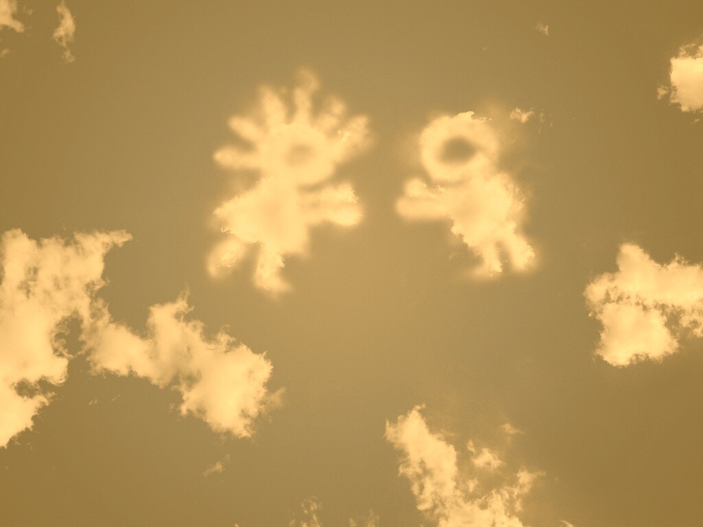 Фигуры из облакоа обои