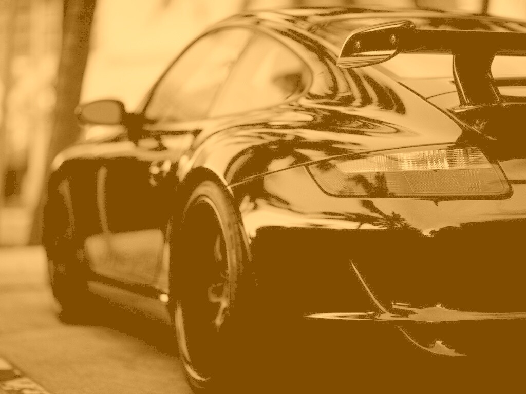 Черный порш обои