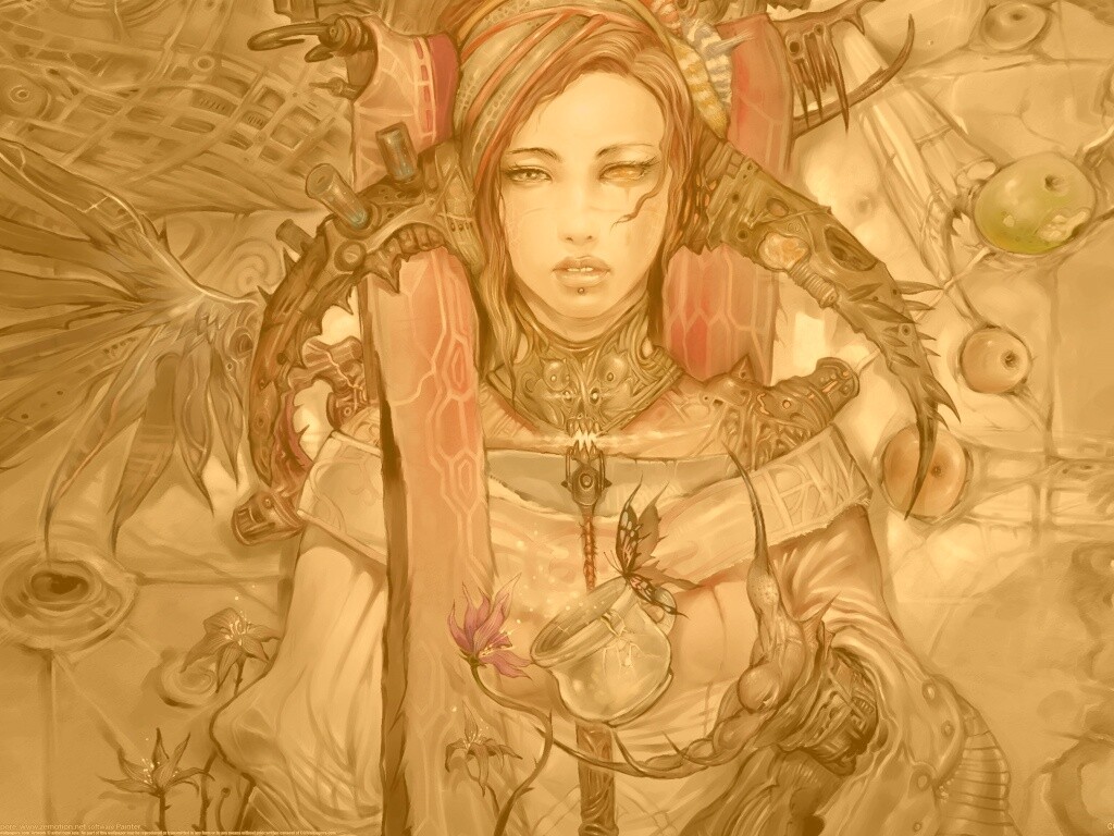 Странная девушка обои