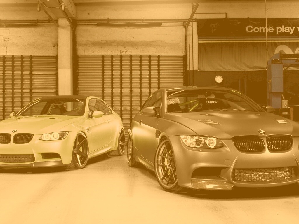 Черный и зеленый BMW M3 обои