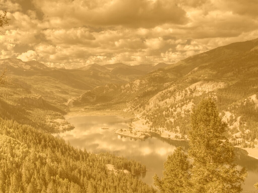 Горное озеро обои