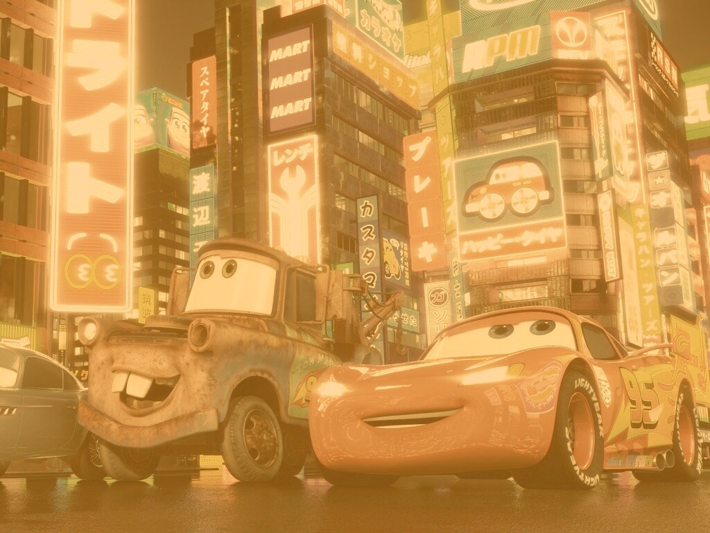 Тачки в большом городе обои