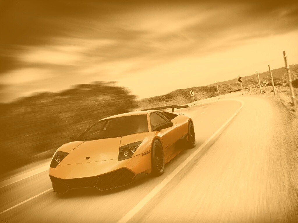 Желтая Ламборджини обои