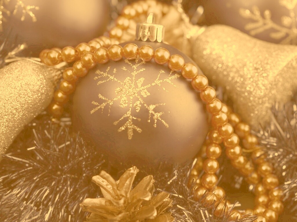 Новогодние украшения для елки обои