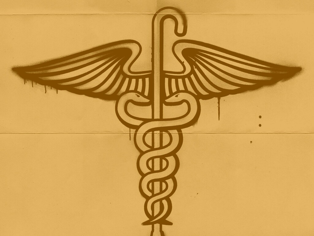 Змеи на трости — граффити обои