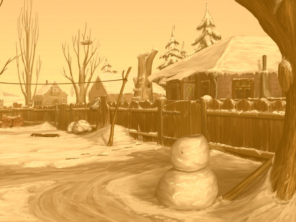Снеговик обои