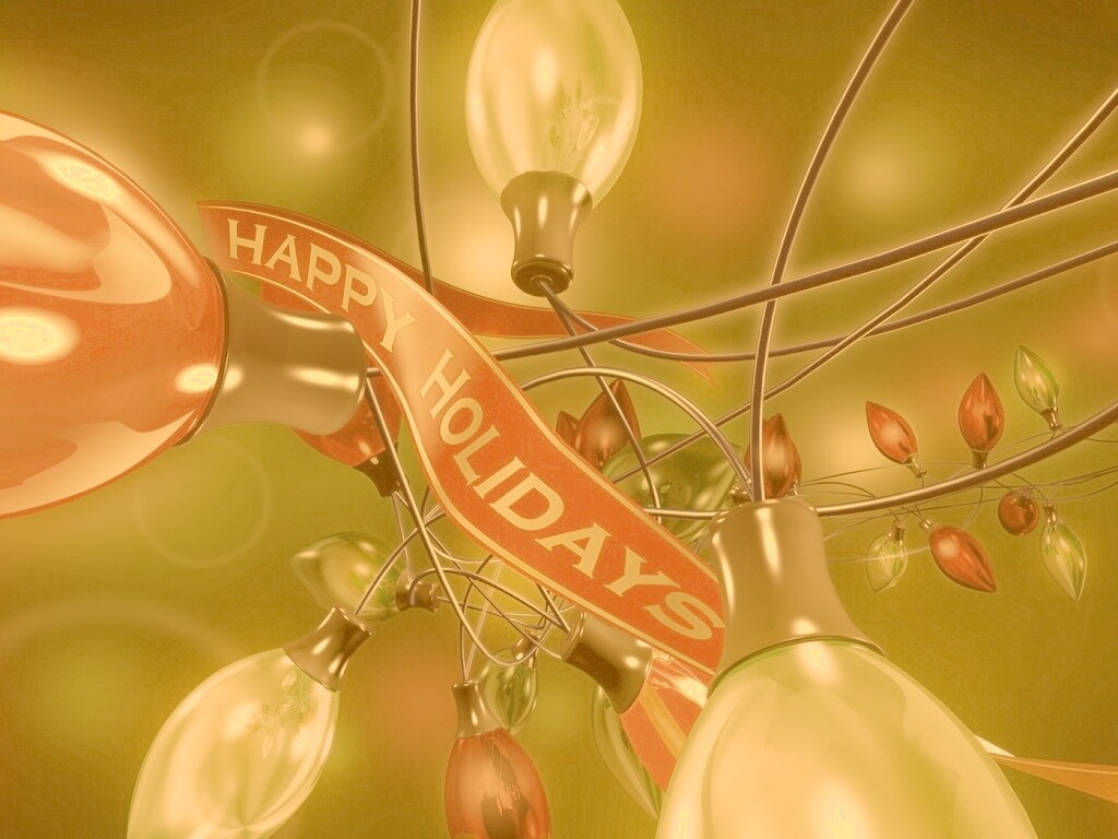 Гирлянда в 3D обои