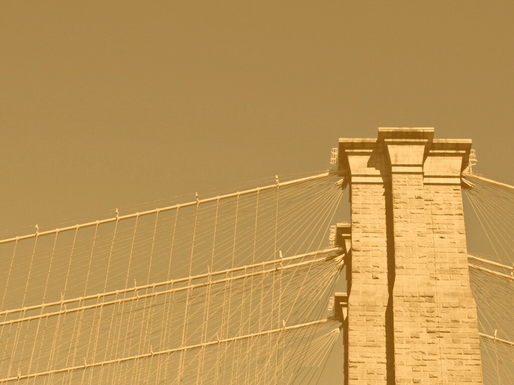 Одна из арок Бруклинского Моста обои