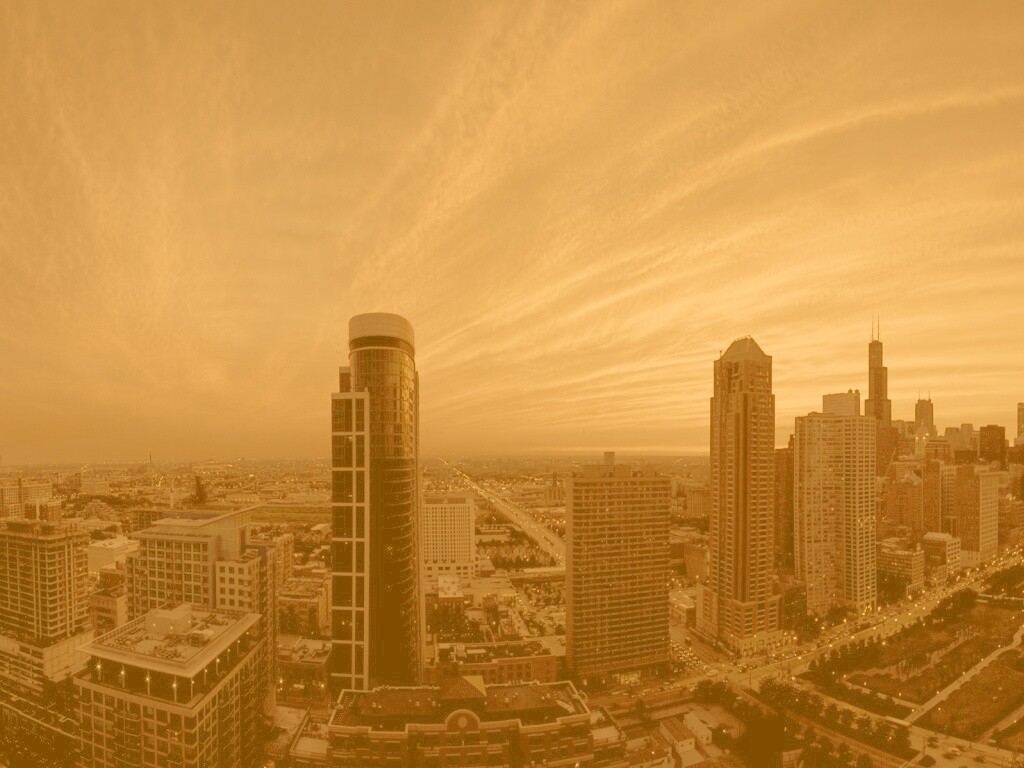 Сумерки в городе обои