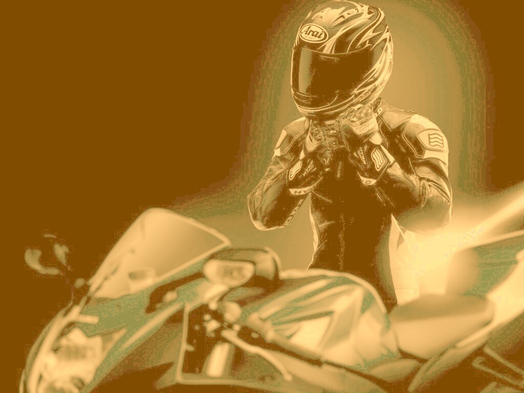 Мотоциклист в черном обои
