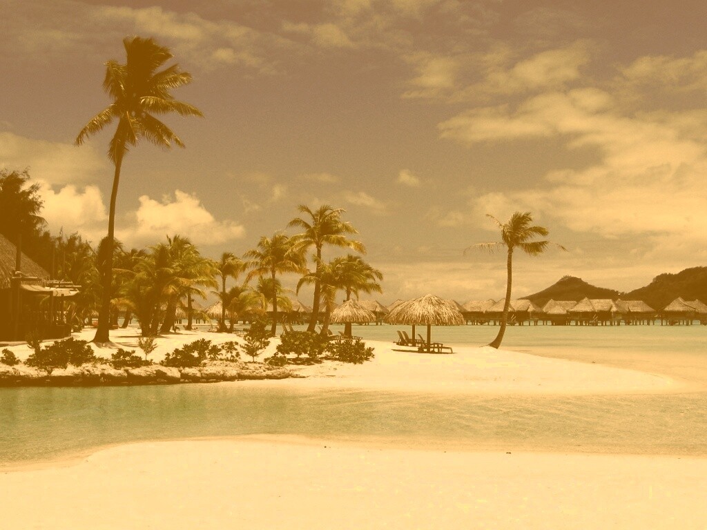 Побережье Бора-бора обои