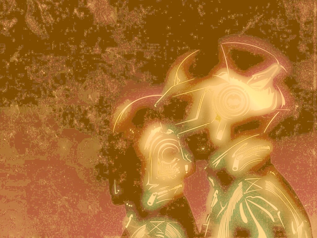 Яркий скетч Daft Punk обои