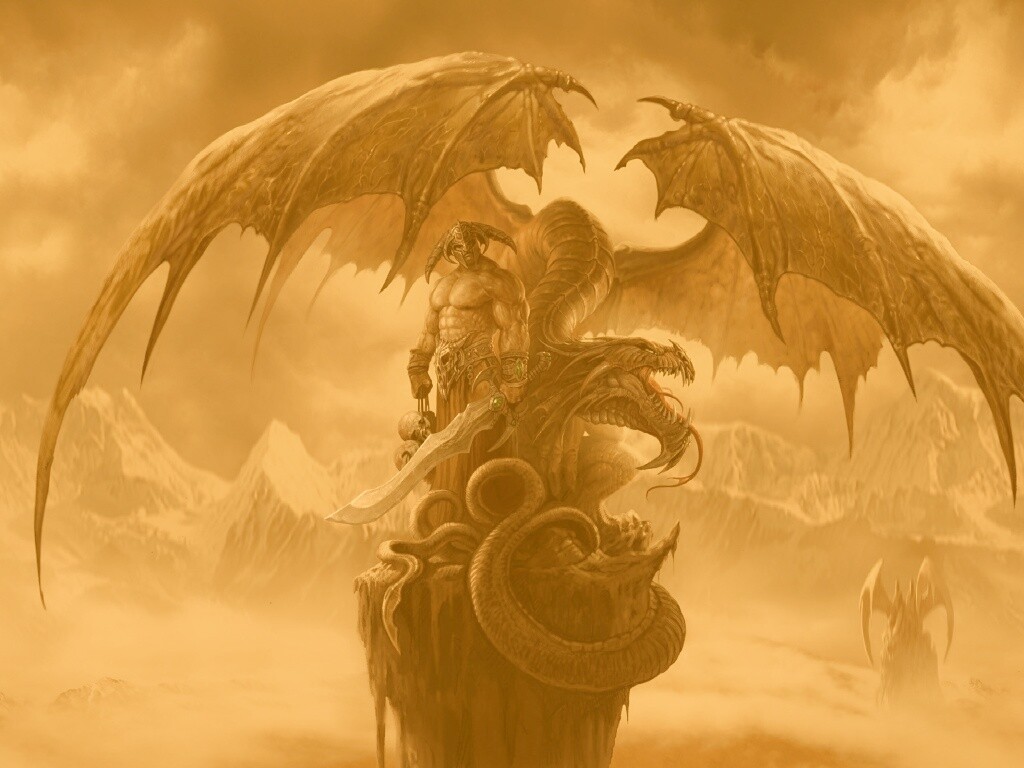 Варвар и дракон обои