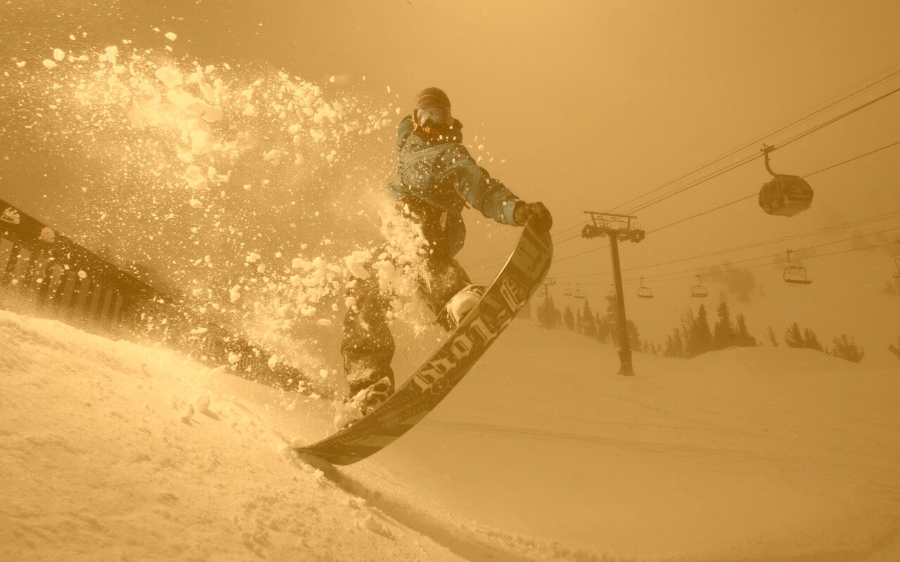 Сноубордист обои