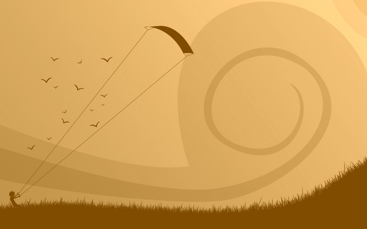 Запуск воздушного змея обои