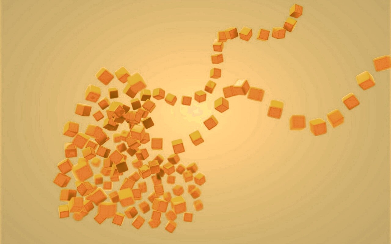 Сердце из кубиков обои