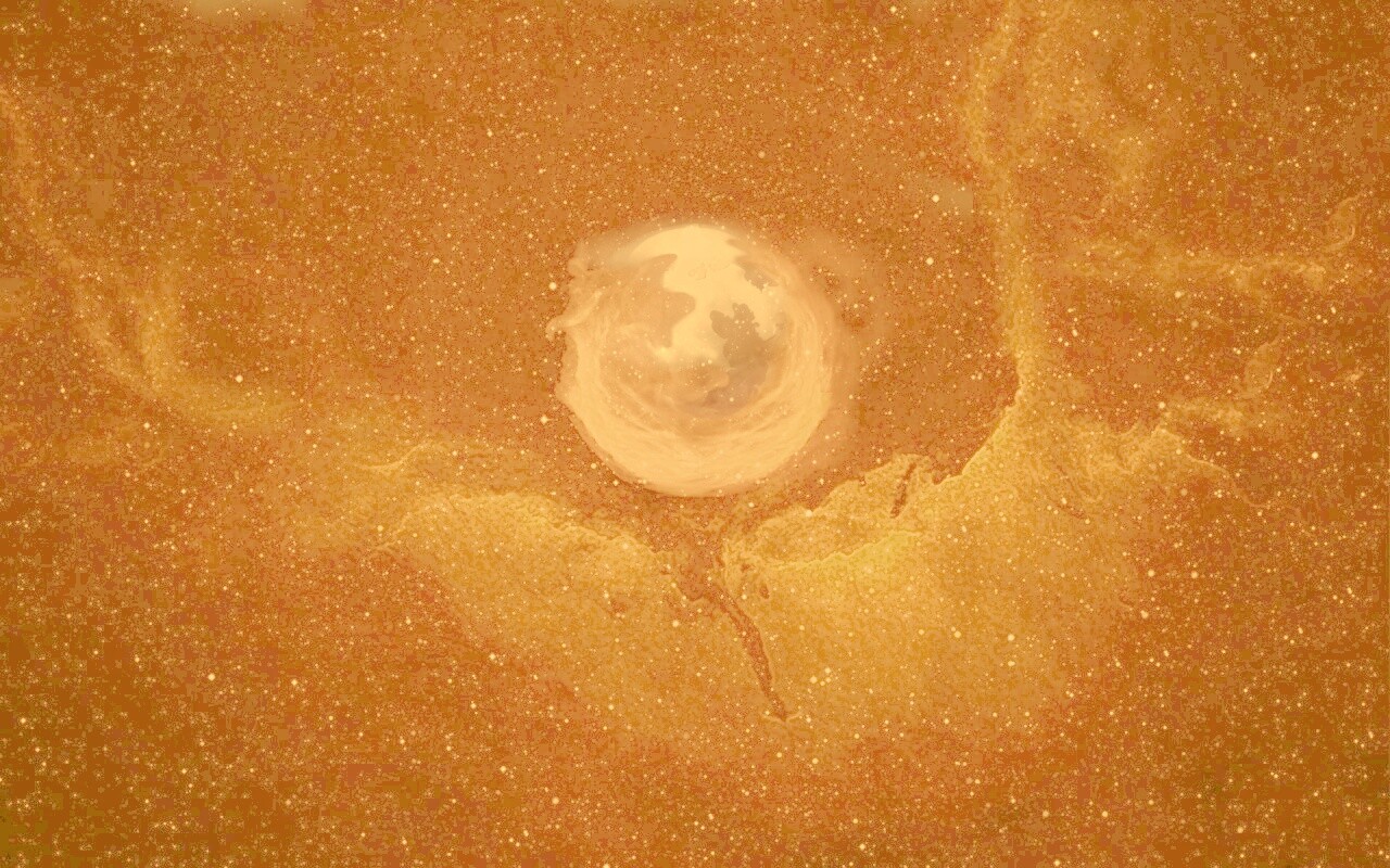 Firefox в космосе обои