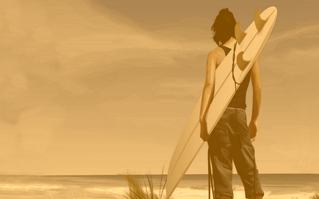 В ожидании волны обои