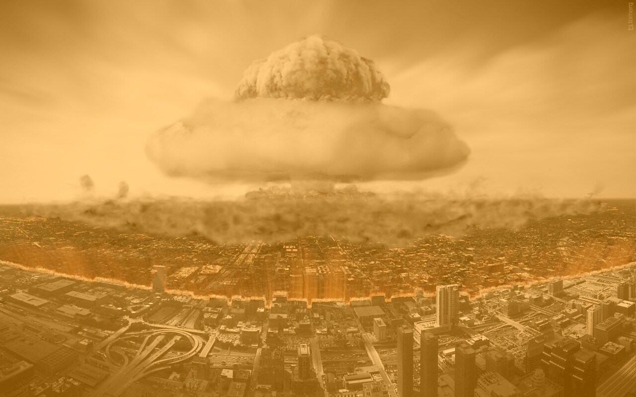 Ядерный взрыв в городе обои