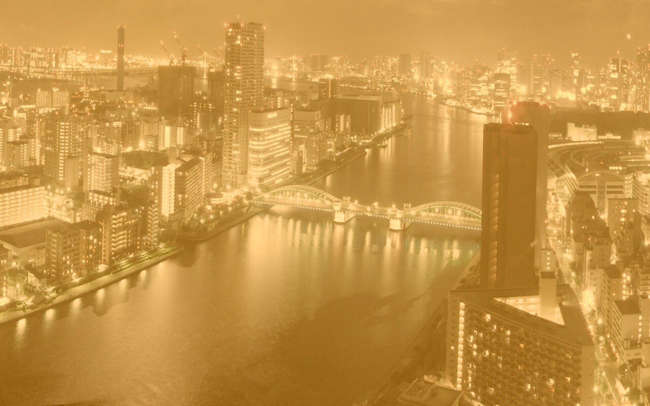Панорама Токио обои