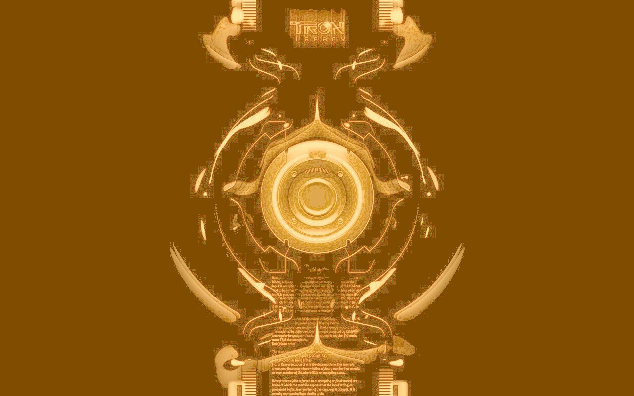 Tron Data Amber обои