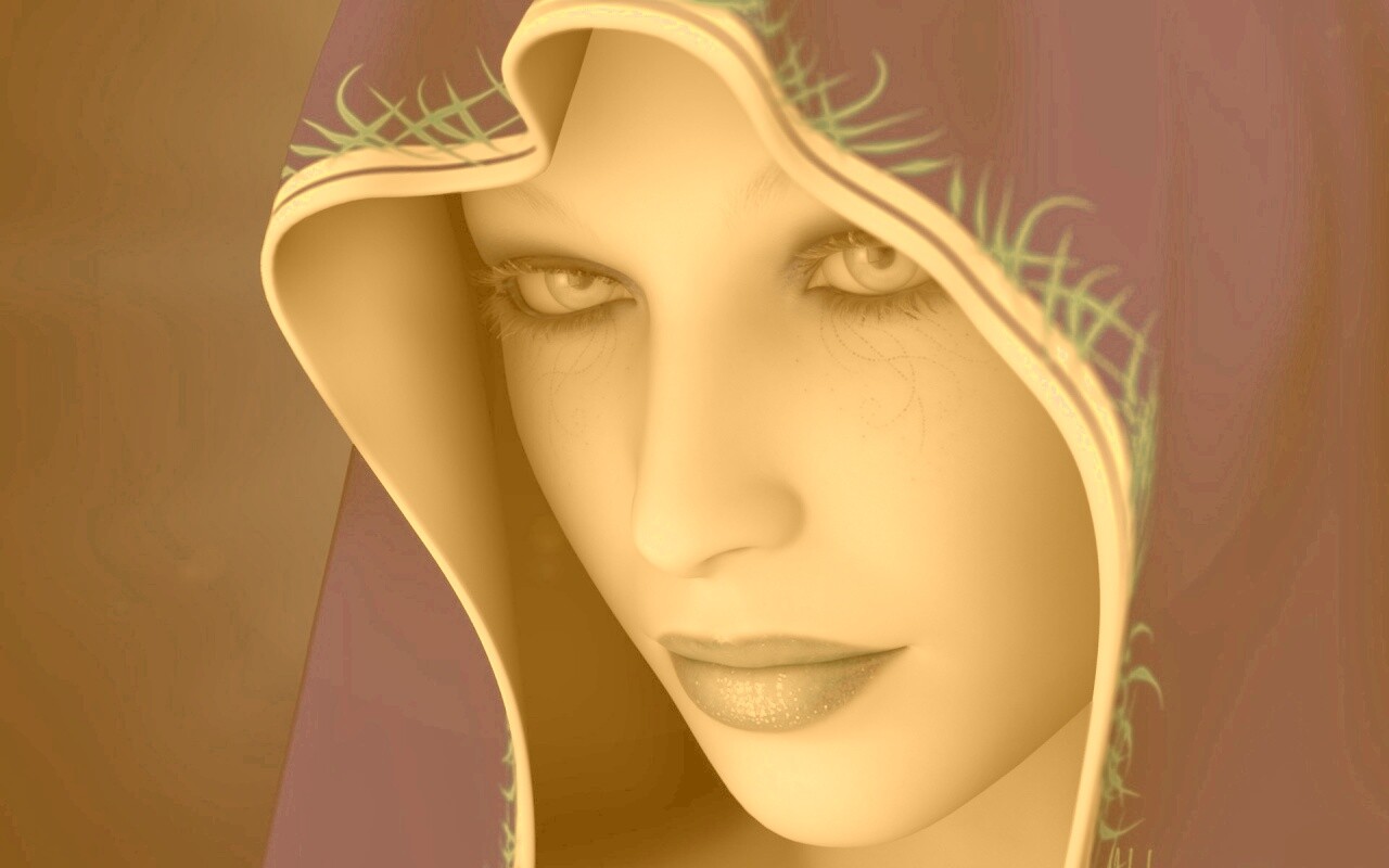 Магичка в капюшоне обои